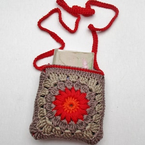Brustbeutel, Taschentuchtasche, gehäkelt