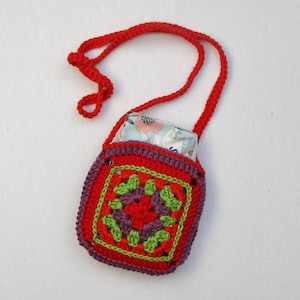 Brustbeutel, Taschentuchtasche, gehäkelt