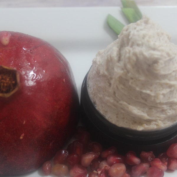 Pomegranate  Moisturizing Whipped Sugar Body Scrub with Carrot Seed Oil