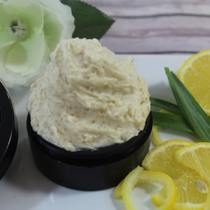 Wild Lemongrass Moisturizing Whipped Sugar Body Scrub with Carrot Seed Oil