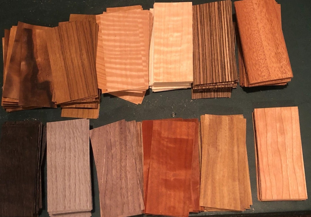 Exotic Fingerboard Wood Veneer Pack 60 Pieces Makes 12 Boards Maple