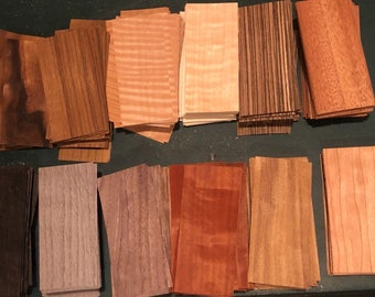 Lot de 60 touches en placage de bois exotique pour 12 lames, érable Tech Deck