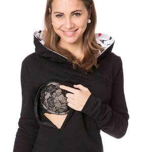 GoFuture\u00ae 3in1 hoodie Maternity Nursing hoodie Breastfeeding hoodie Normal leisure use ENILJA warm soft cosy highest quality