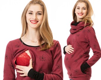 GoFuture\u00ae 3in1 hoodie Maternity Nursing hoodie Breastfeeding hoodie Normal leisure use ENILJA warm soft cosy highest quality