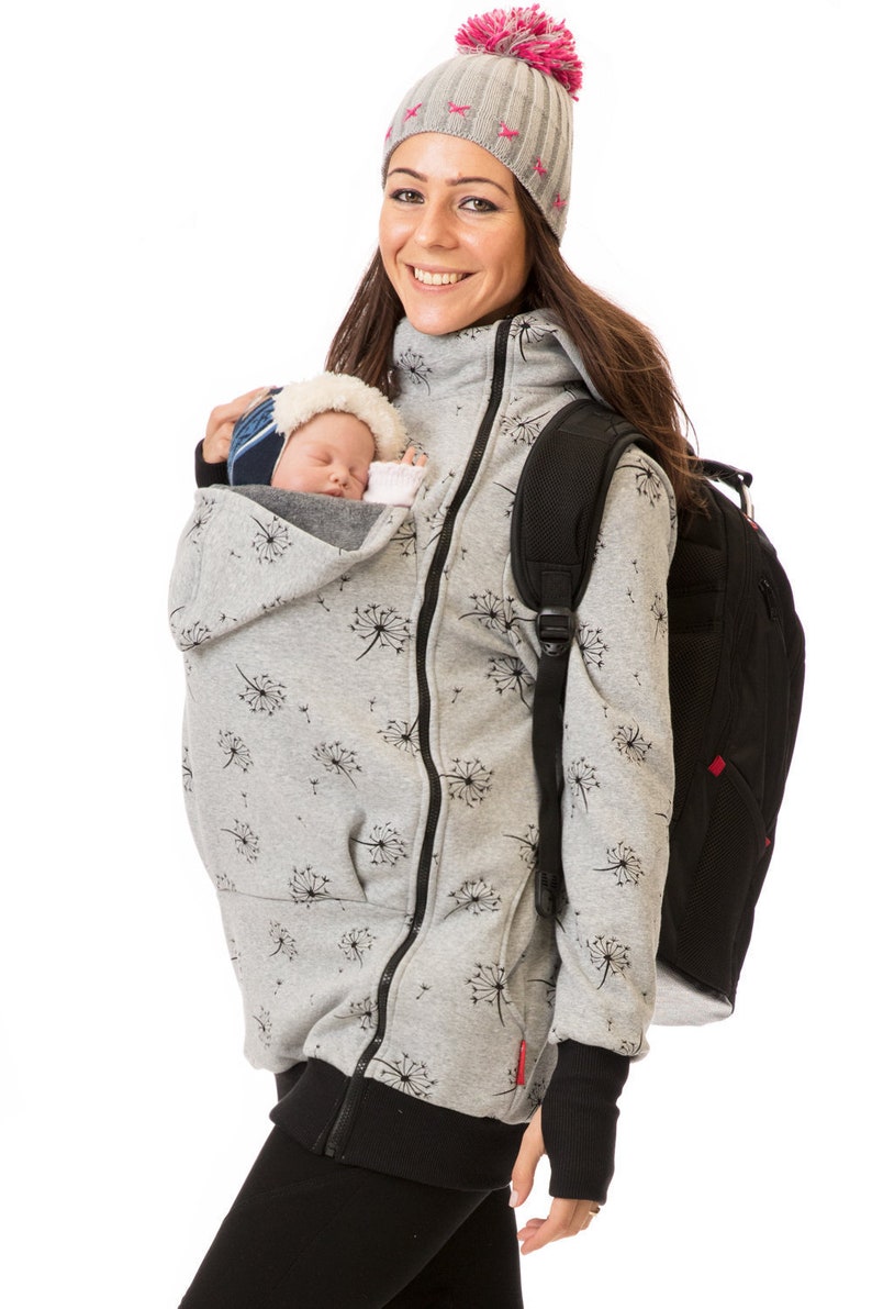 GoFuture\u00ae Baby carrying jacket Baby carrying hoodie Kangaroo VIVA baby wearing jacket for Mum and Baby handmade with love by GoFuture
