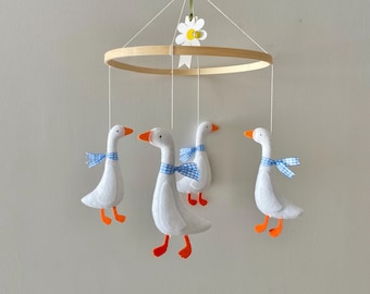 Goose Baby Mobile – Crib Mobile Duck for Newborn, Kids Room Decor , Goose Baby Shower