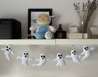 Felt Ghost Garland - Handmade Halloween Banner