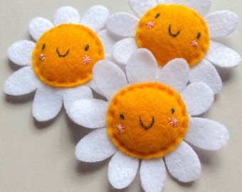 Felt Camomile Ornaments - Decorative Flower - Spring Decor - Сamomile Summer Flower