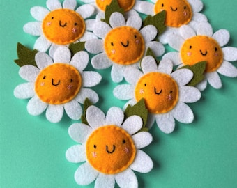 Felt Camomile Ornaments - Decorative Flower - Spring Decor - Сamomile Summer Flower