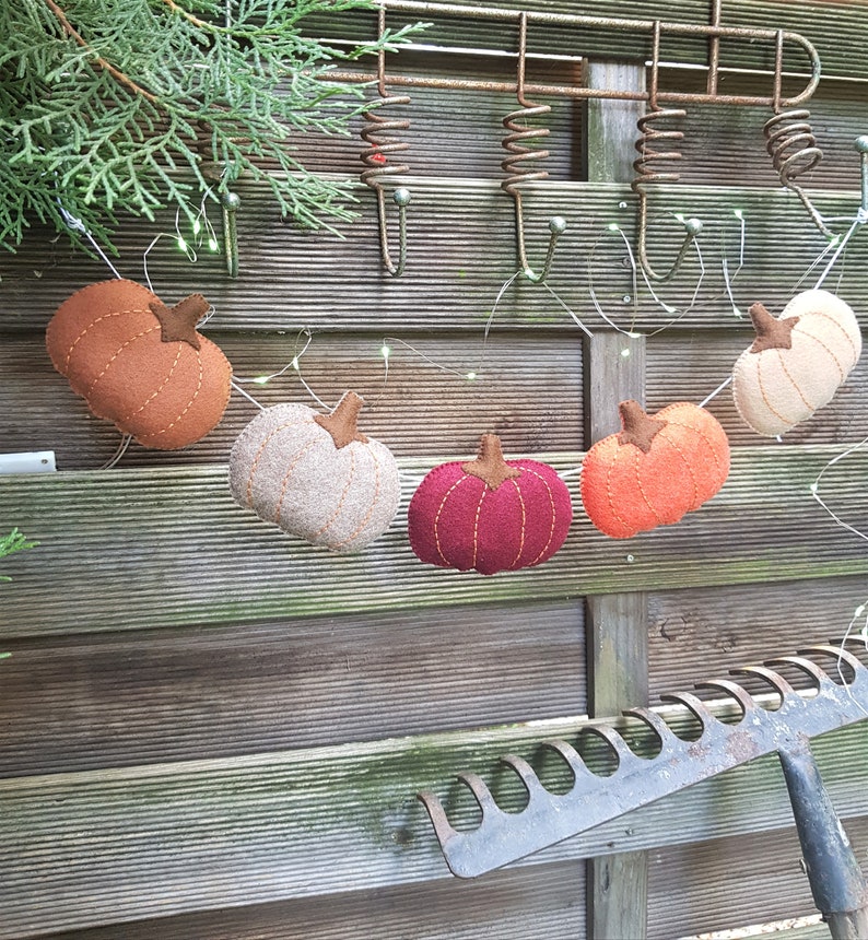 Felt Pumpkin Garland Halloween Garland Autumn Garland Halloween Decoration Kids Halloween Halloween Ornaments for tree image 7