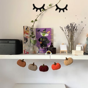 Felt Pumpkin Garland Halloween Garland Autumn Garland Halloween Decoration Kids Halloween Halloween Ornaments for tree image 3