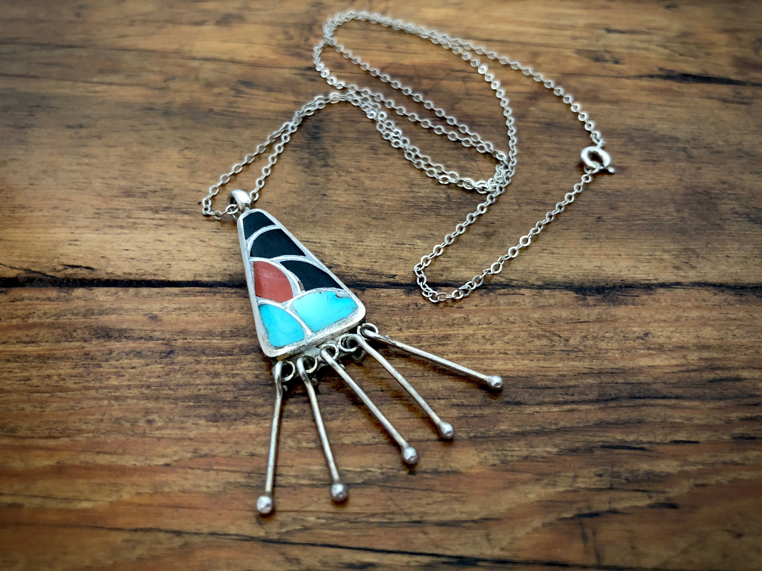 Zuni turquoise necklace deals