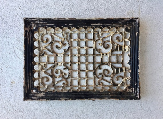 Antique Victorian Heating Floor Grate Cast Iron Heat Vent Etsy