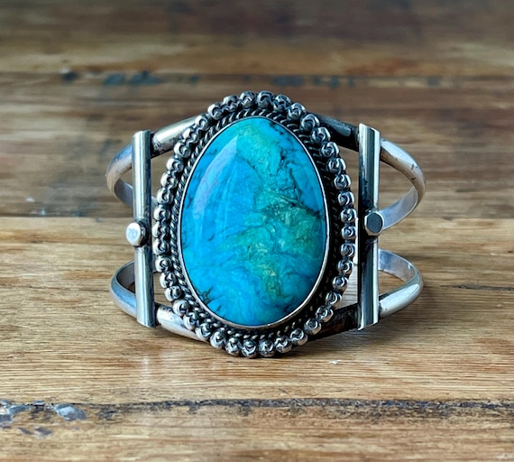 アクセサリー vintage silver925 turquoise bracelet Mexico Sterling Silver .925 13.9mm Circle Turquoise Link Bracelet
