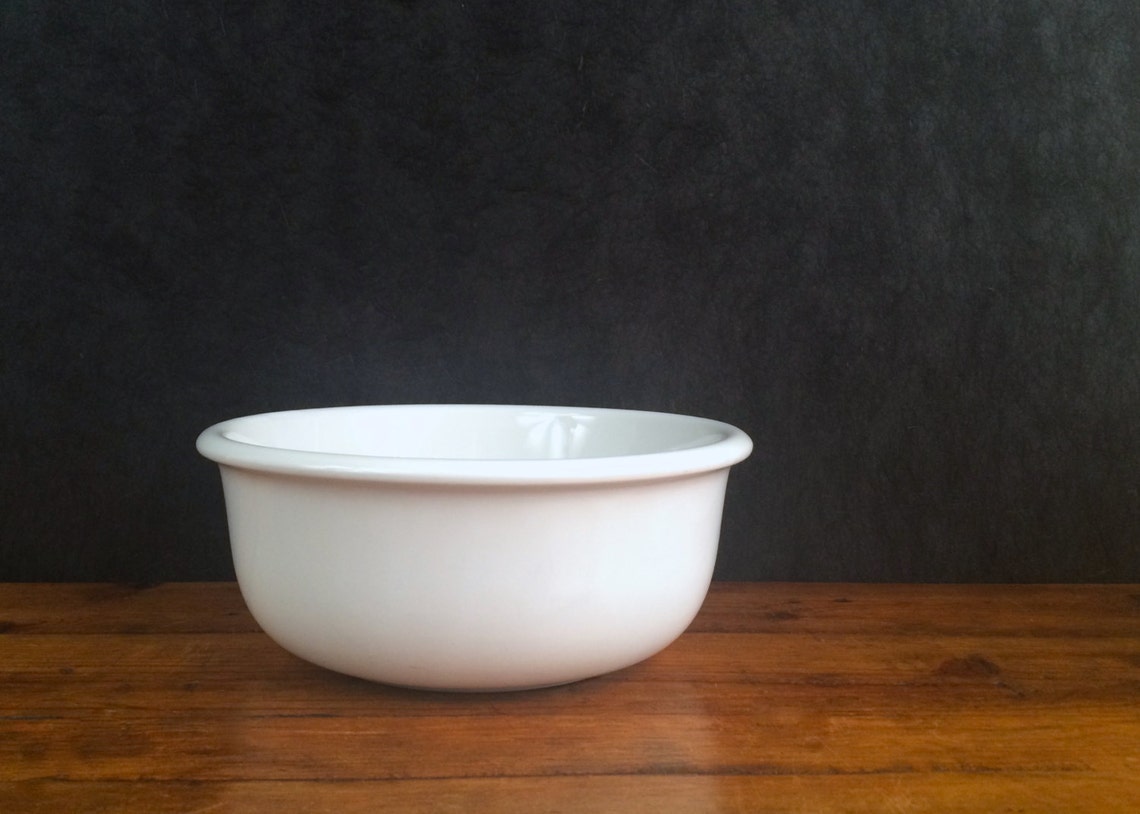 SOLD White Corning Mixing Bowl Mid Century Baking Supplies Etsy