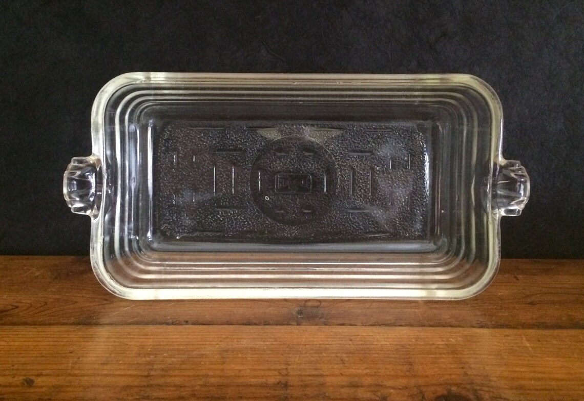 Vintage Glasbake 59 Loaf Pan Antique Glass Baker Etsy