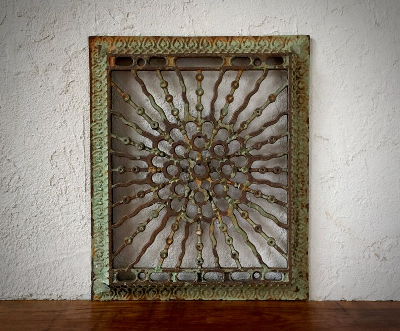 Antique Vent Cover Heater Grate Iron Floor Grate Etsy
