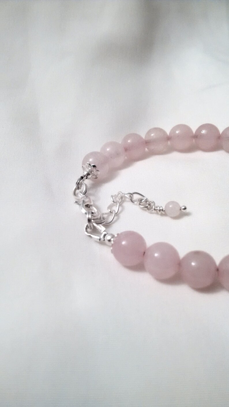 Love Bracelet - Healing Bracelet Energy Bracelet Rose Quartz Bracelet Love Stone Bracelet