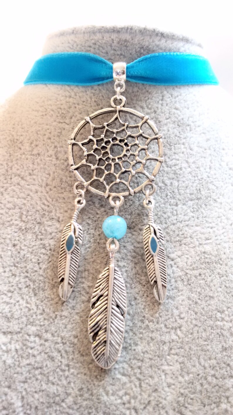 Dream Catcher Necklace Dream Catcher Choker Dreamcatcher Etsy