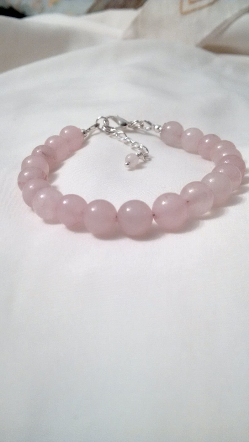 Love Bracelet - Healing Bracelet Energy Bracelet Rose Quartz Bracelet Love Stone Bracelet