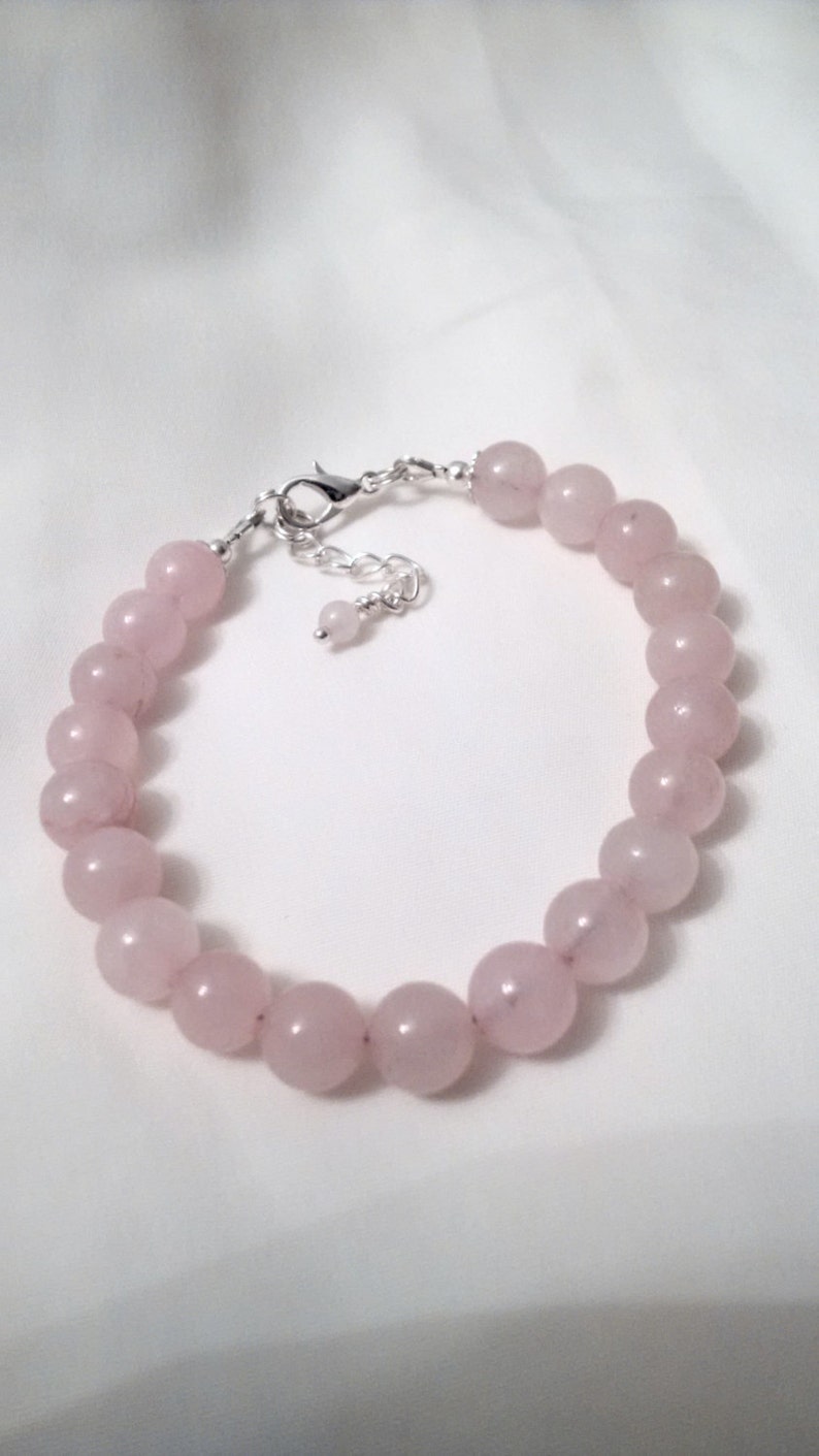 Love Bracelet - Healing Bracelet Energy Bracelet Rose Quartz Bracelet Love Stone Bracelet