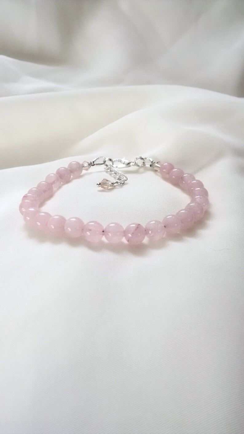 Rose Quartz Bracelet Love Stone Bracelet Energy Bracelet Etsy