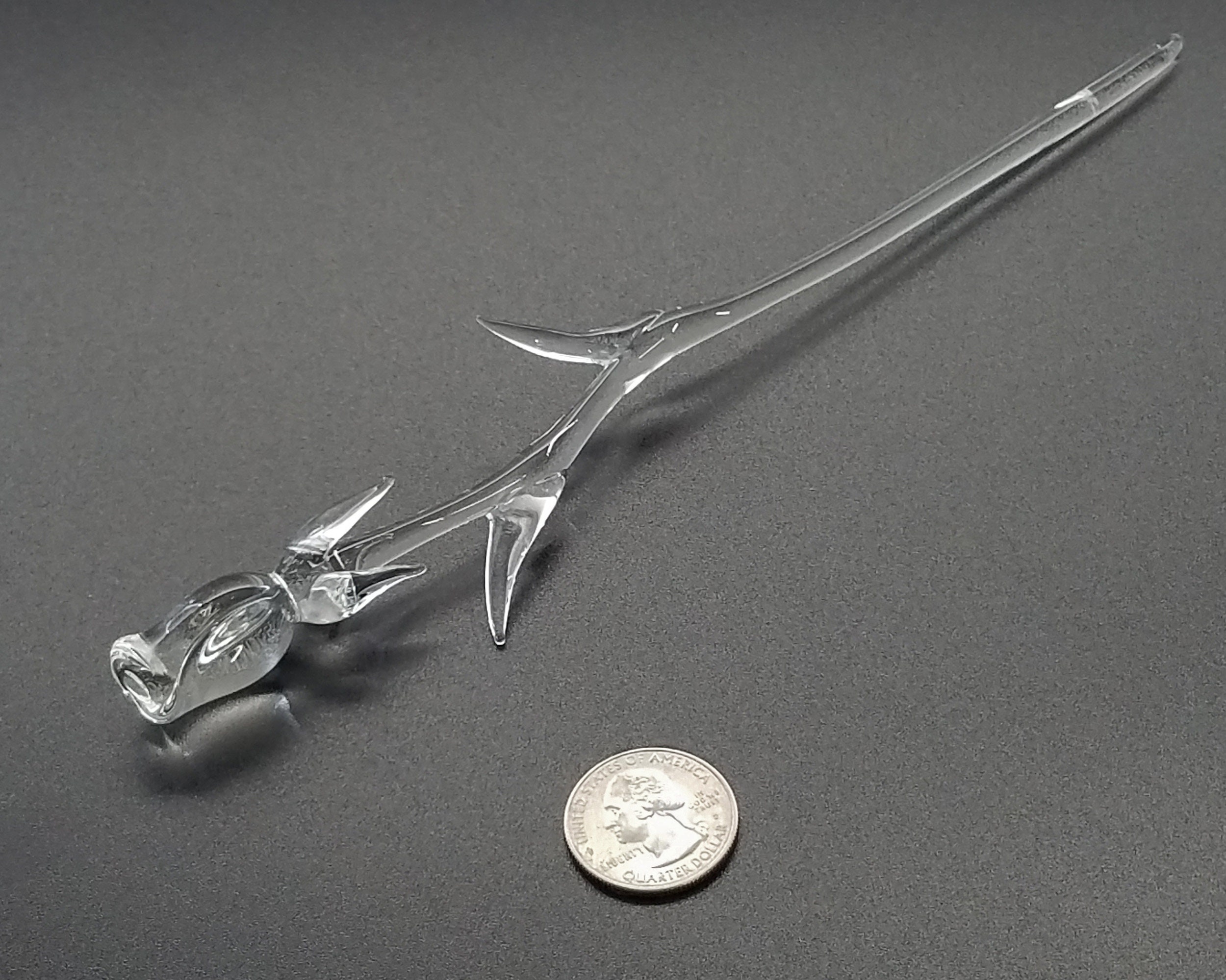 Beautiful Crystal Clear Glass Rose.a Unique Peter Lambshead Design to ...