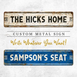 Custom Text Sign, Metal Wall Sign, Personalised Gifts, Wall Decor
