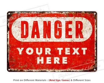 Custom Beware Signs Warning Danger Caution Aluminum Metal Sign Vintage Gate Decor Personalized Gifts