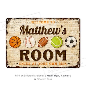 Playroom Sign, Kids Room Decor, Custom Sign, Room Sign, Personalised Gifts, Metal Sign