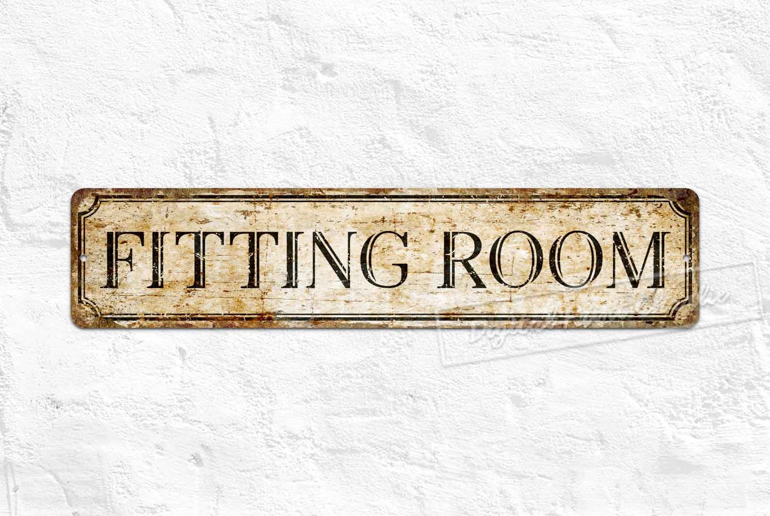 Fitting Room Sign Dressing Room Decor Door Signs Aluminum Etsy