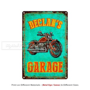 Custom Sign, Garage Sign, Motorcycle Sign, Motorbike Sign, Metal Sign, Personalised Gifts