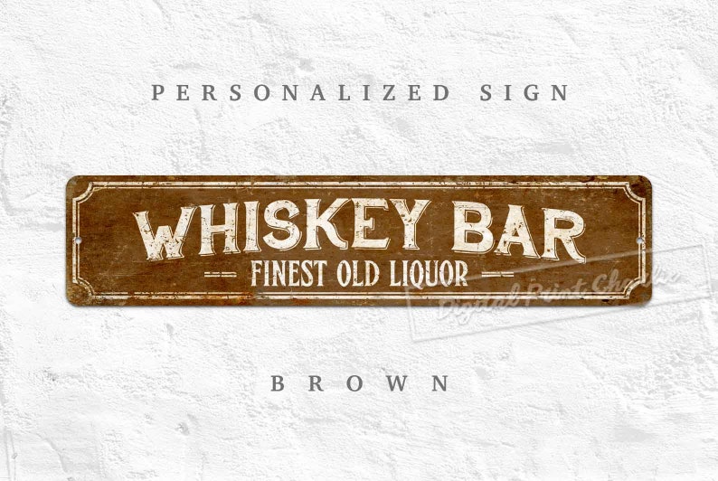 Custom Metal Sign, Rustic Style Home Decor for Decoration House / Office / Yard / Personalized Gifts Brown