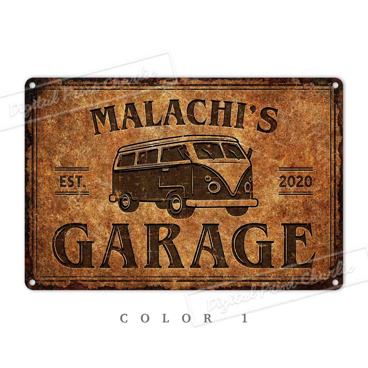 Custom Garage Metal Sign Rusty Street Signs Shed Sign Rustic Etsy