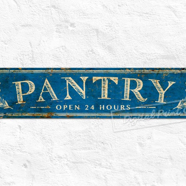 Pantry Sign, Direction Metal Sign, Office Decor, Kitchen Sign, Lounge Decor, Dorm Sign, Gifts, Rustic Wall Décor
