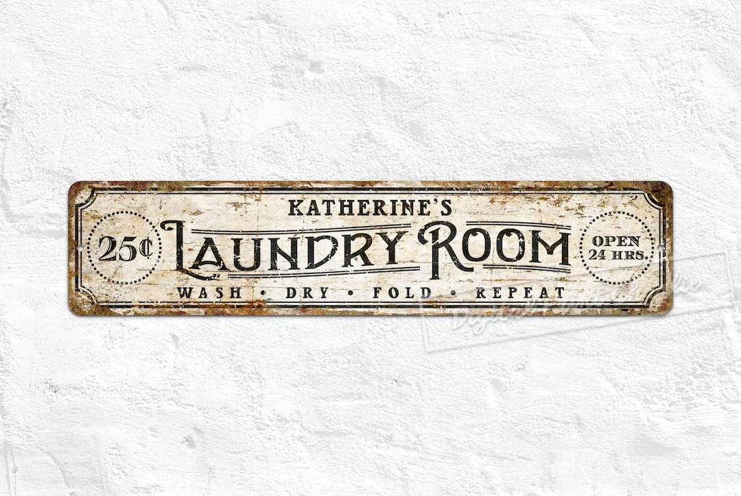 Laundry Metal Signs, Laundry Room Decor, Farmhouse Sign, Custom Sign