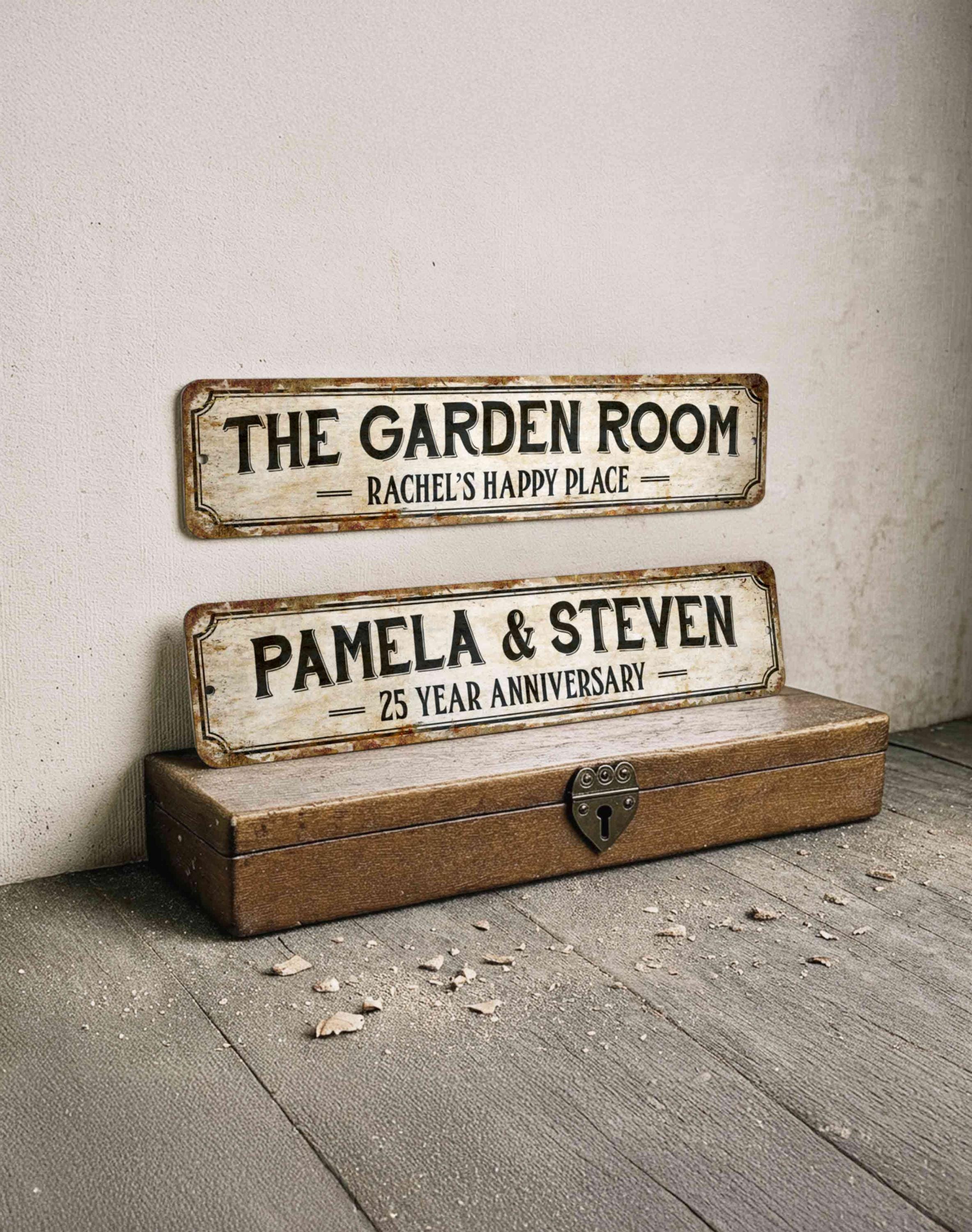 Rustic Bronze Sign Custom Rustic Metal Sign – Vintage Home Decor Wall Art Personalized ...