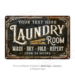 Custom Laundry Sign, Laundry Decor, Laundry Shop, Personalised Gifts, Outdoor Sign, Rustic Home Decor