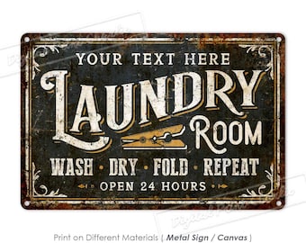 Custom Laundry Sign, Laundry Decor, Laundry Shop, Personalised Gifts, Outdoor Sign, Rustic Home Decor