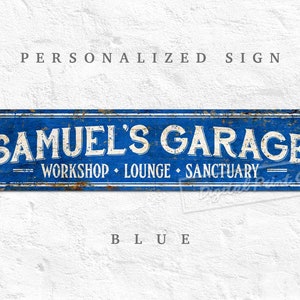 Custom Metal Sign, Rustic Style Home Decor for Decoration House / Office / Yard / Personalized Gifts Blue