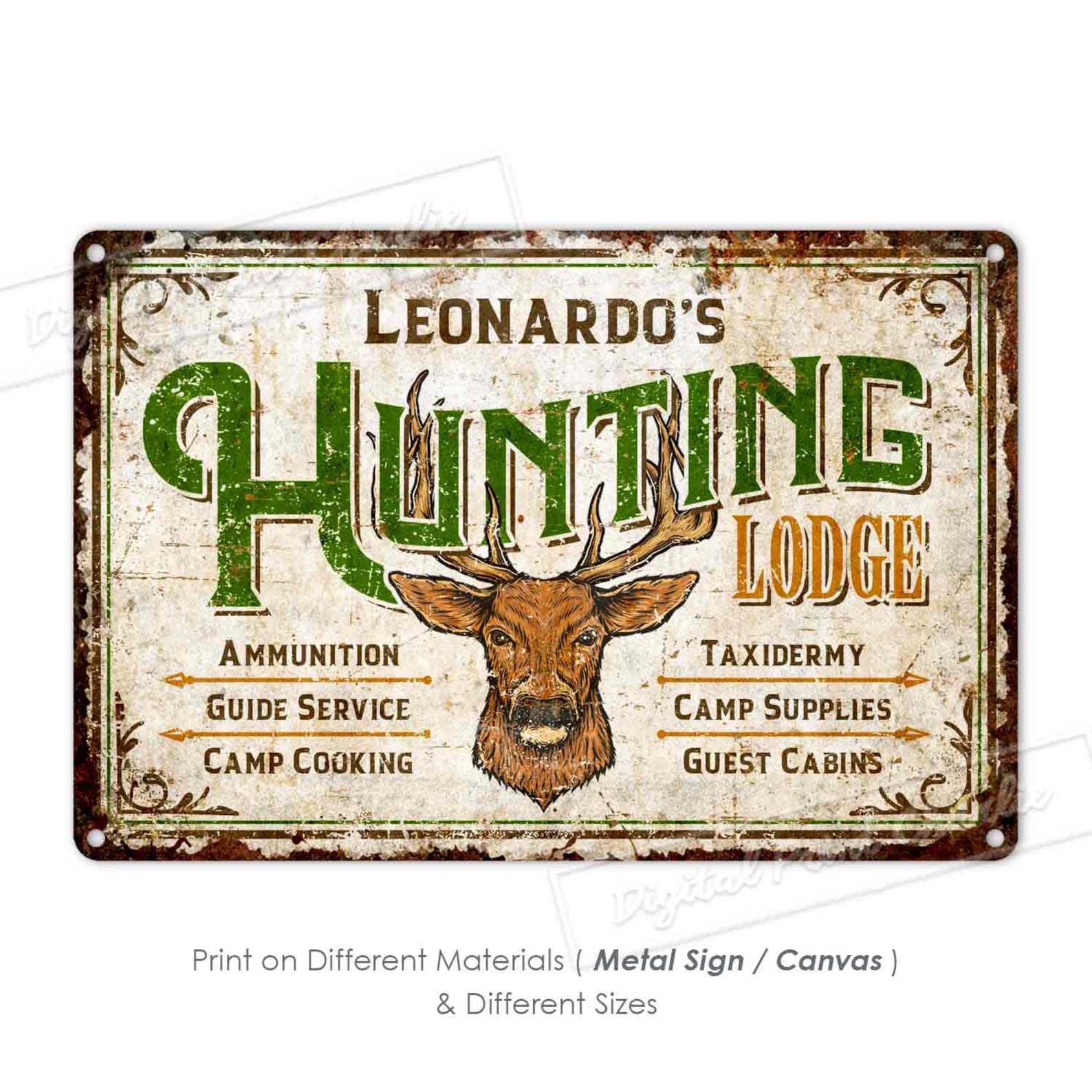 Custom Hunting Lodge Sign Cabin Signs Outdoor Sign Etsy