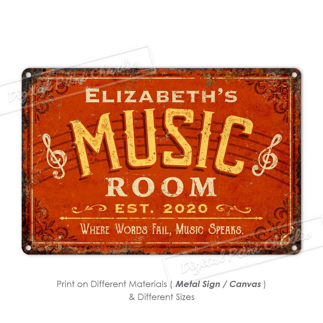 Music Room Sign, Music Studio Sign, Classroom Decor, Personalised Gifts