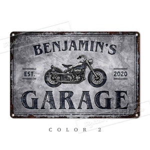 Garage Metal Signs Custom Made Motorcycle Motorbike Workshop Rustic Wall Decor Personalised Gifts image 3