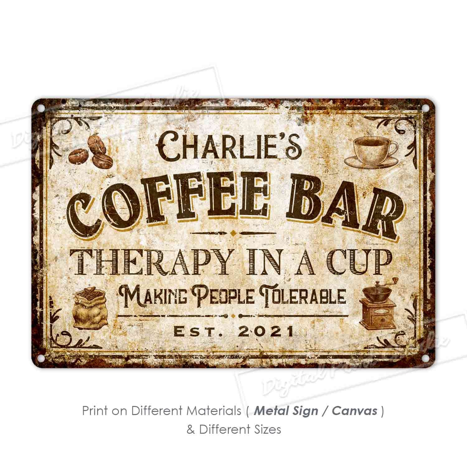 Coffee Bar Sign Cafe Sign Coffee Shop Decor Custom Metal - Etsy coffee-bar-sign-cafe-sign-coffee-shop-decor-custom-metal-etsy