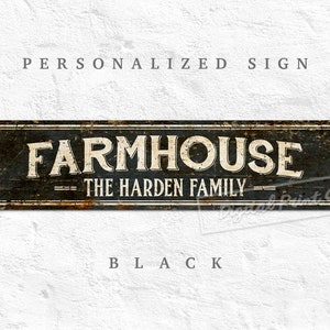 Custom Signs, Personalized Metal Signs, Farmhouse Sign, Shop Sign, Personalised Gifts, Rustic Home Decor Black