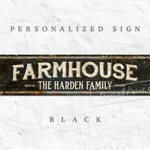 Custom Metal Sign, Rustic Style Home Decor for Decoration House / Office / Yard / Personalized Gifts Black