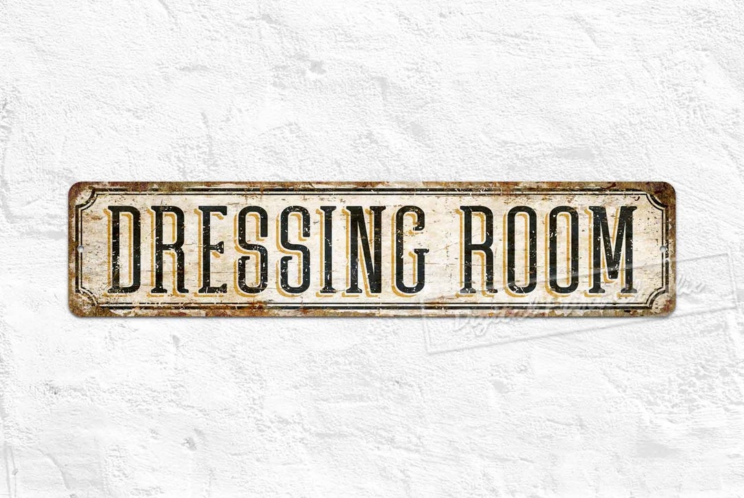 Dressing Room Sign Changing Room Decor Fitting Signs Retro Metal Sign