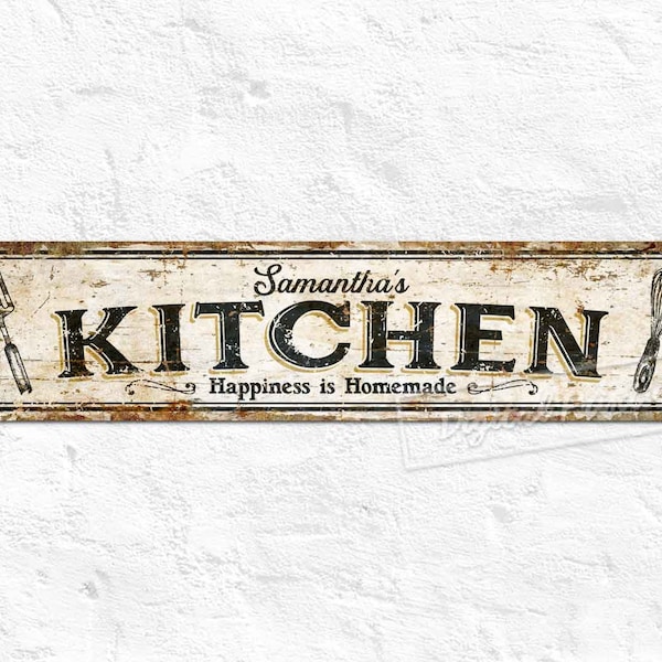 Kitchen Sign, Kitchen Decor, Metal Sign, Custom Sign, Personalised Gifts