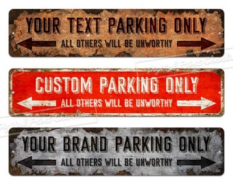 Garage Sign, Car Park Metal Sign, Custom Sign, Parking Only, Personalised Gifts