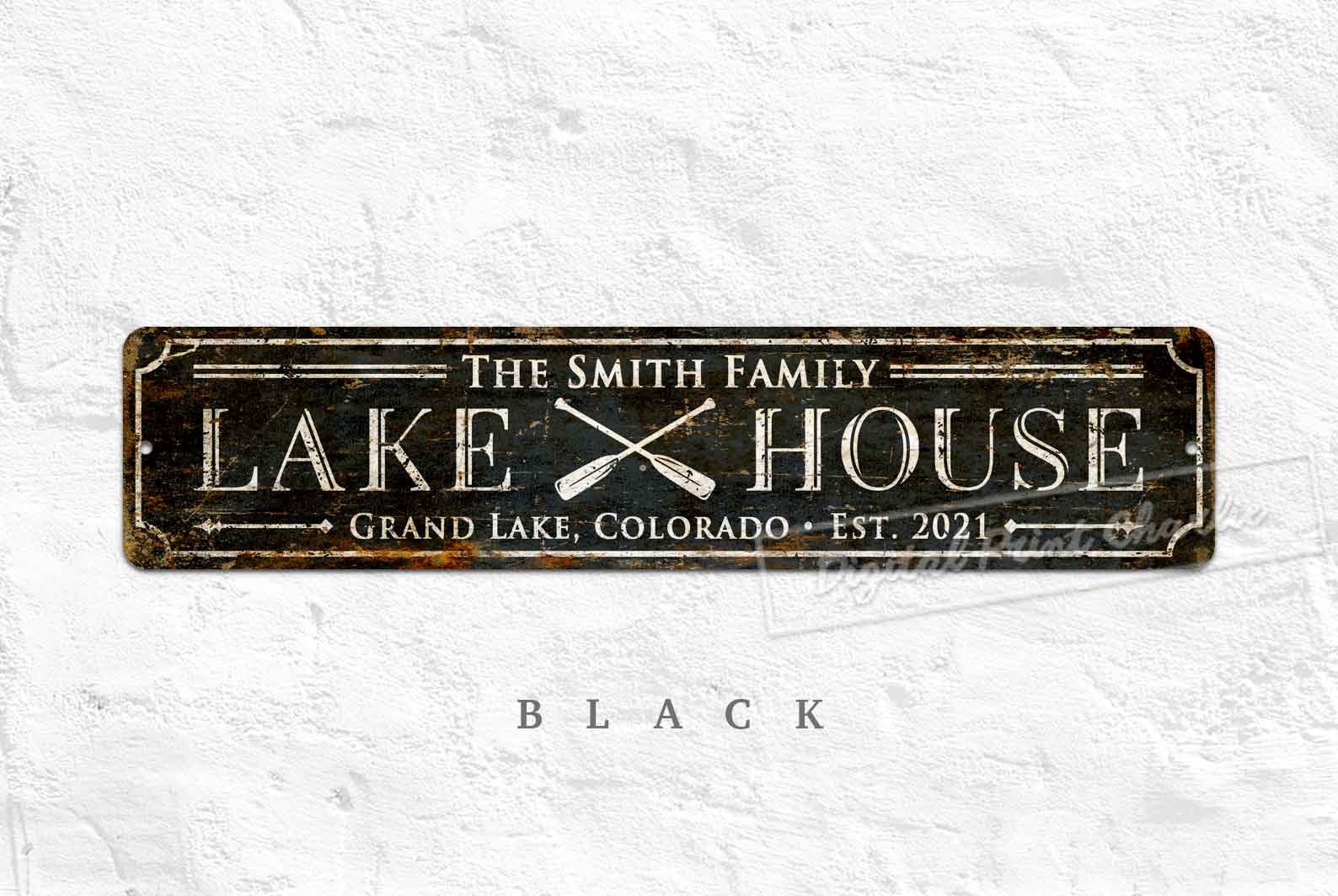 Lake House Metal Signs or Canvas Print Custom Sign Etsy